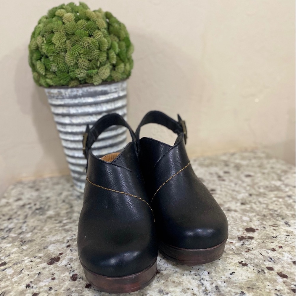 B.O.C. Womens Black Slingback Clog Platform Heels BC0010109‎ Size 7M - Picture 3 of 8